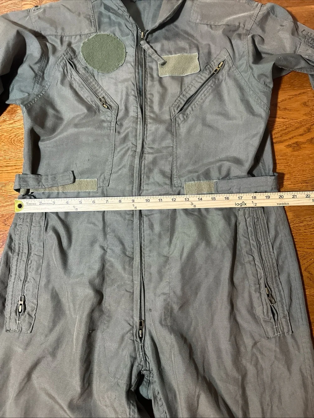 Vintage Military Flight Suit Coveralls Mens M/L Green Jumpsuit Distressed 60s